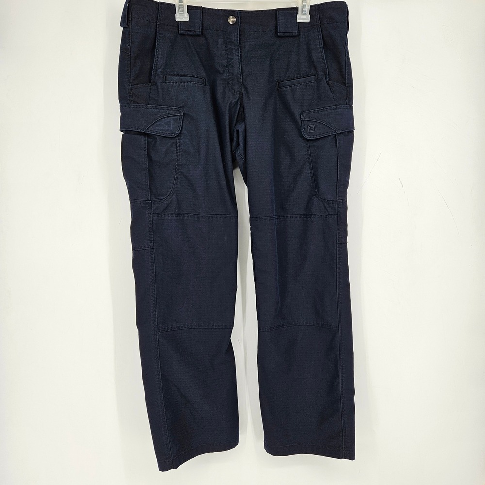 5.11 Tactical Cargo Pants Womens Sz 16 Stryke Navy Blue Canva Workwear Outdoors